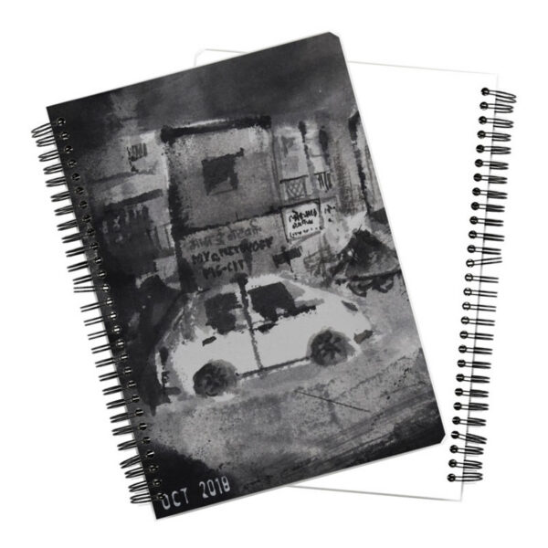 The White Car Notebook - Front and Back View