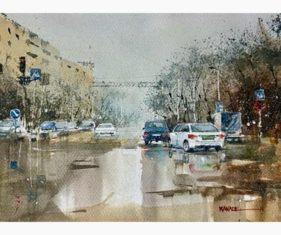 Snowfall in Tashkent